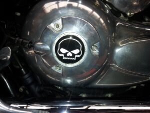 Night Rod Skull Gel Badge